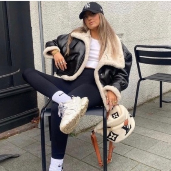 Zara Faux Shearling Jacket - Picture 4 of 6